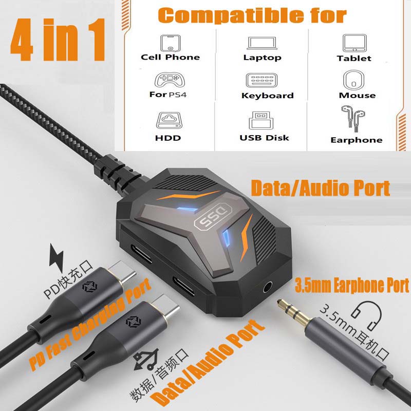 Cable Extension 3.5 - Tip C Splitter USB C -