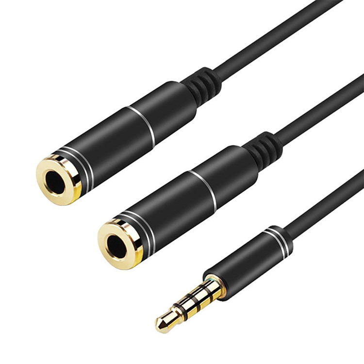 Earphone Splitter Jack - 3.5mm Mic Y cep ses dağıtıcı