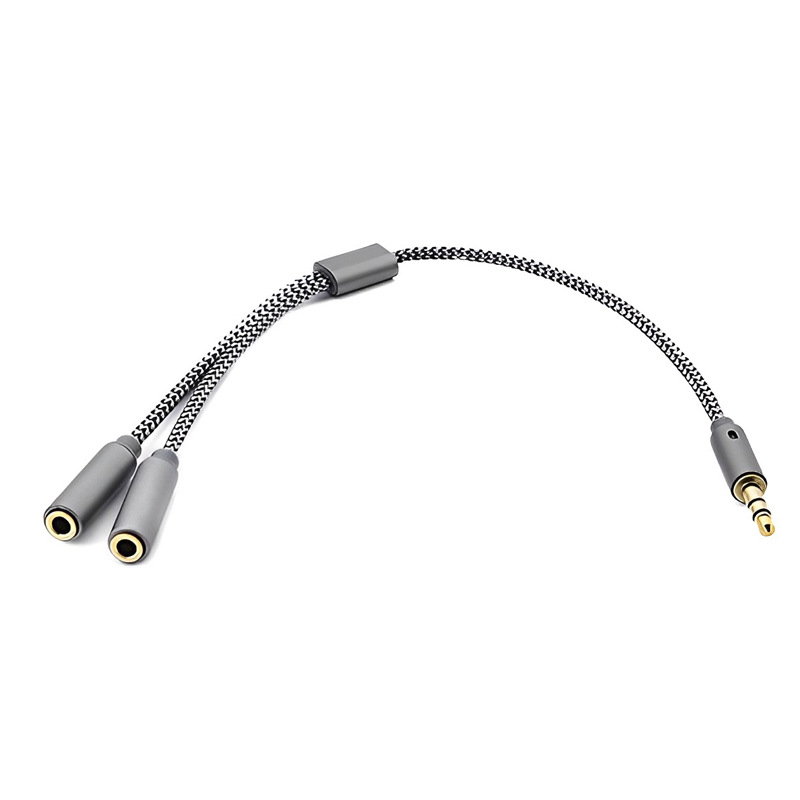 Earphone Splitter Jack - 1 adet 3.5mm ses dağıtıcı kablosu