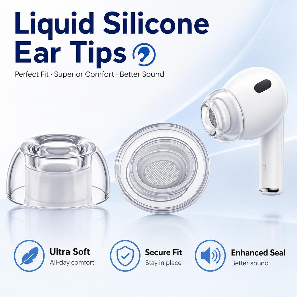 1/2/3 çift şeffaf sıvı silikon - Silicone Ear Tip Replacement incelemesi ve fiyatı