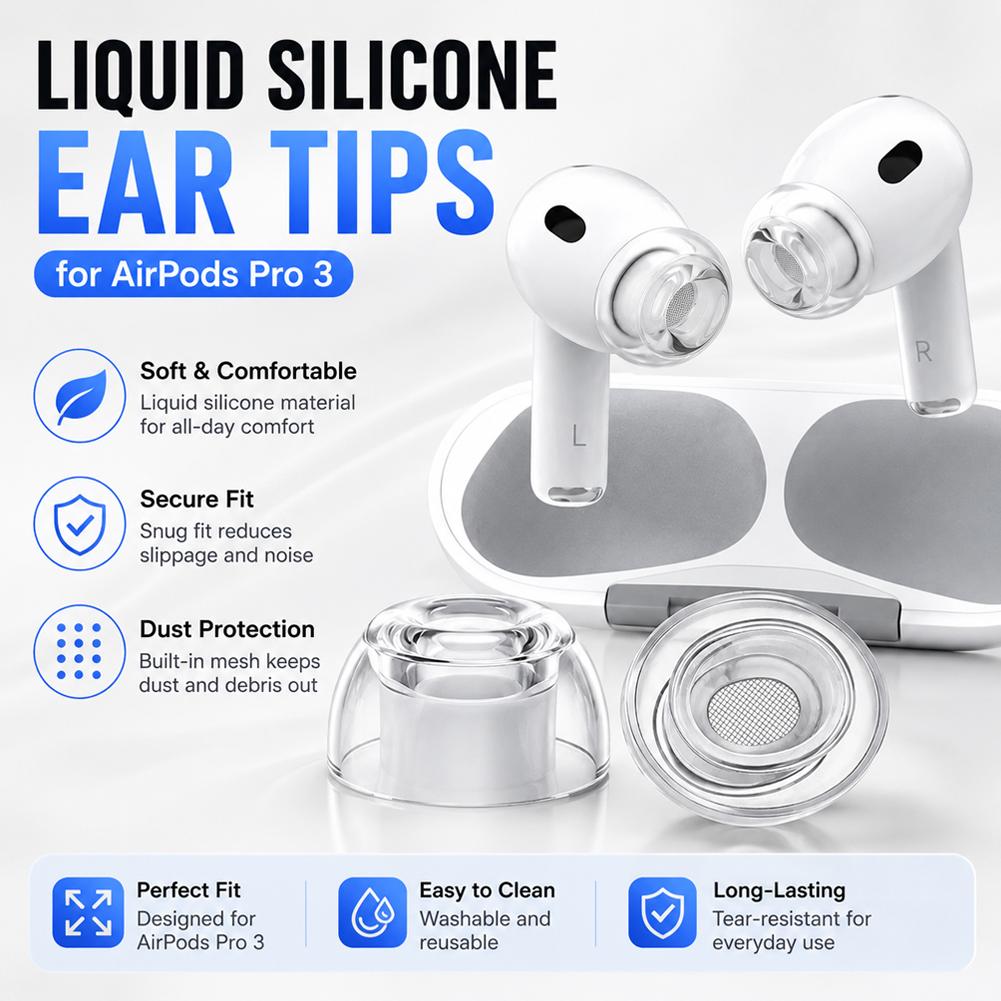 1/2/3 çift şeffaf sıvı silikon - Silicone Ear Tip Replacement incelemesi ve fiyatı
