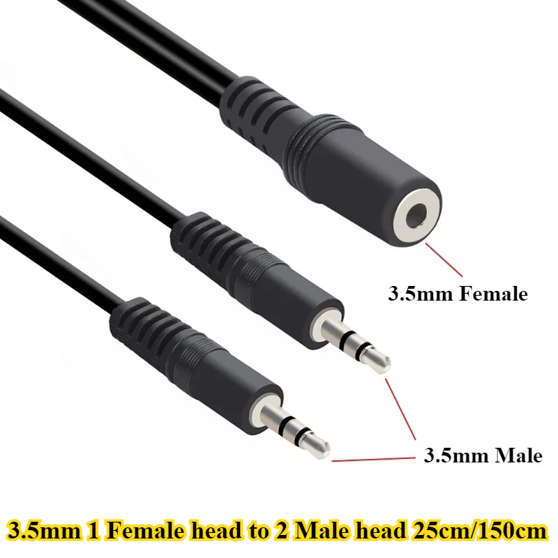 2/5 adet/grup 3.5mm 1 ila 2 Se - Earphone Splitter Jack incelemesi ve fiyatı