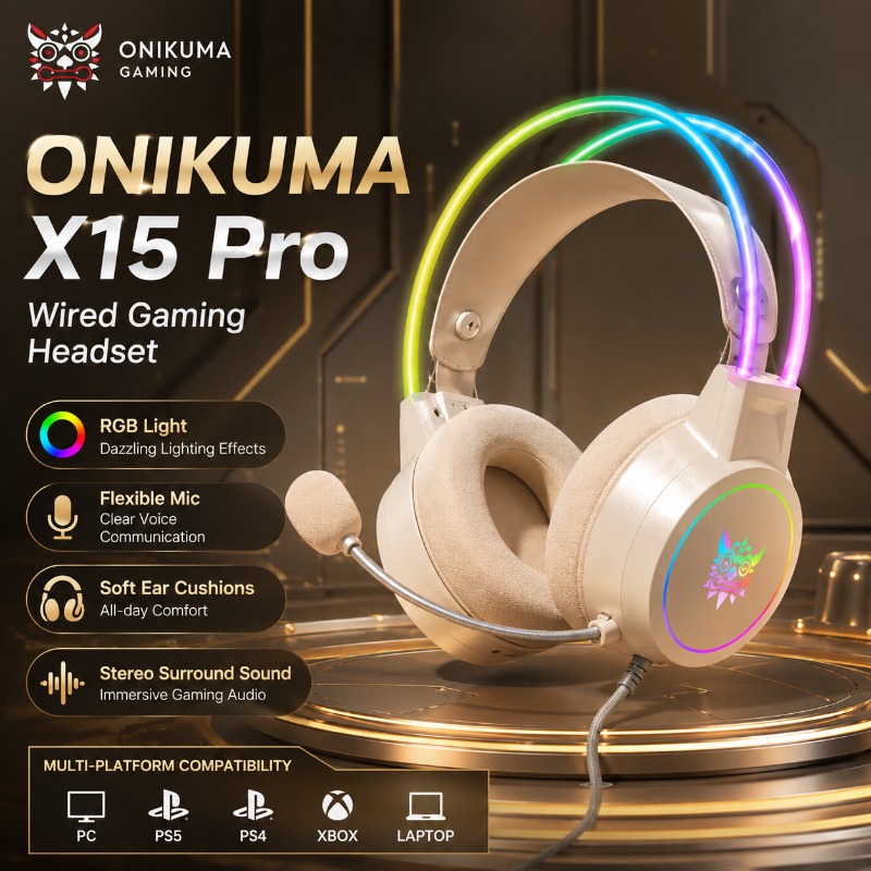 ONIKUMA X15 Pro Oyun Kulaklığı - Gaming Headset Rgb incelemesi ve fiyatı