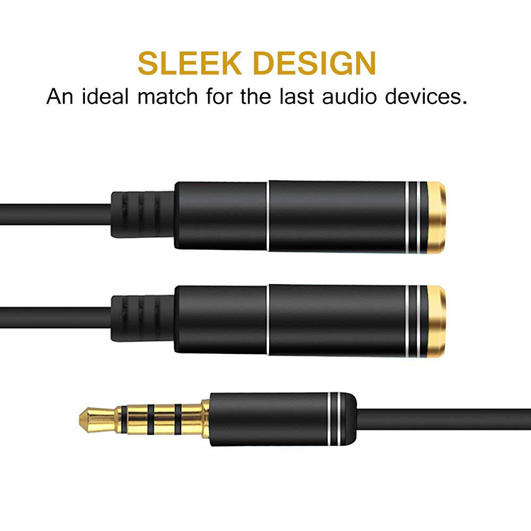 3.5mm Mic Y cep ses dağıtıcı k - Earphone Splitter Jack incelemesi ve fiyatı